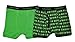 Calvin Klein Boys 2 Pack Black & Green Brand Print Boxer Briefs