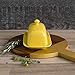Now Designs Stoneware Rectangle Butter Dish with Lid, Lemon Yellow 4.5 x 8 in