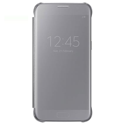 Samsung Clear View Cover Hülle EF-ZG930 für Galaxy S7, silber