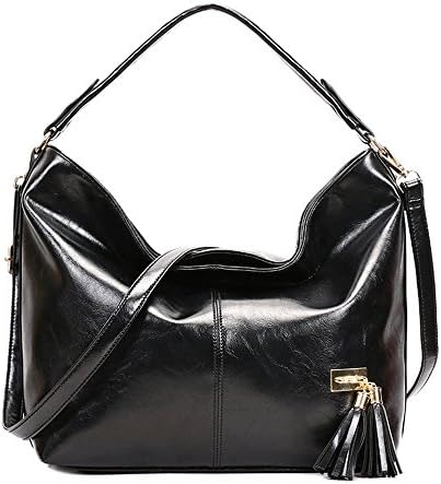 Women Handbag, ISHOWDEAL PU Leather Tassel Women Tote Bags for work Women Top Handle Satchel Handbags Bag Shoulder Hobo Messenger Bag