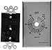 Intermatic FF60MC 60-Minute Spring Wound Countdown Wall Timer, Brushed Metal
