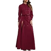 AirZeal Hoodie Skirt Set Women 2 Piece Outfits Cropped Long Sleeve Hoodies and High Slit Maxi Skirt with Pockets