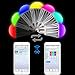 Roybens Smart Bluetooth LED Light Bulb, E27 7w 20 Built-in Models RGB Smartphone Remote Control Dimmable Multicolored Customized Color Changing Lightbulb - Work with iPhone, iPad, Android Phone Tablet
