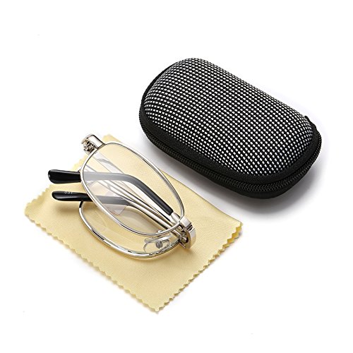 Kalevel Reading Glasses Men Women 4.0 Foldable Reading Glasses Presbyopic Glasses