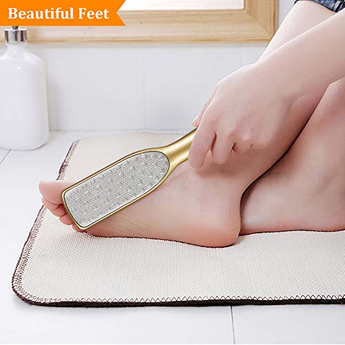 MASWATER Callus Remover/Foot Rasp/Foot File/Foot Scrubber with Double Side Scrubs& 3pcs Nutritions Foot Mask for Your Foot Care Pedicure at Home on Feet Without Pain- Foot MASK