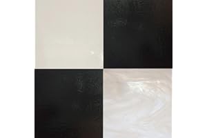 BINARI GLASS STUDIO Black & White Stained Glass Sheets and Mosaic Tiles (8x6)