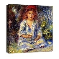 Canvas Wall Art Vase of Flowers by Pierre-Auguste Renoir Canvas Prints Home Artwork Decoration for Living Room,Bedroom - 12x12 inches