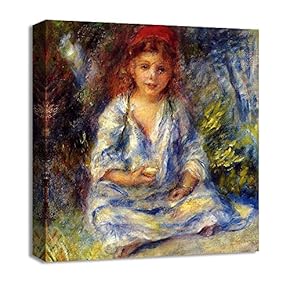 Canvas Wall Art Vase of Flowers by Pierre-Auguste Renoir Canvas Prints Home Artwork Decoration for Living Room,Bedroom - 12x12 inches