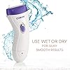 Conair-Satiny-Smooth-Ladies-Dual-Foil-Rechargeable-Shaver-with-pop-up-Trimmer-Use-Wet-or-Dry Conair Satiny Smooth Ladies Dual Foil Rechargeable Wet/Dry Shaver with Pop-up Trimmer, Purple/White