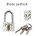 Kyerivs Padlocks Training Set Practice Lock Transparent Lock Crystal Keyed Padlock Cylinder Lock Blade Lock (3Pcs)