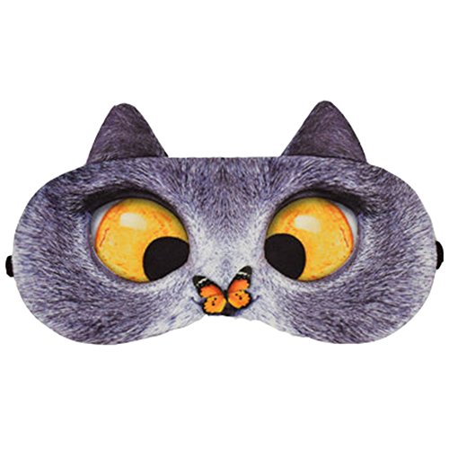 Yunchao Men and Women Sleeping Funny Ice Cold Eyeshade Shading (Butterfly cat)