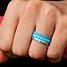 ThunderFit Thin and Stackable Silicone Rings, 8 Pack Silicone Wedding Bands for Women - Diamond Pattern