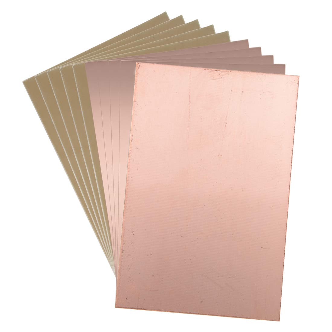 sourcing map 180x120mm Single-Sided Copper Clad Laminate PCB Circuit Board FR4 1.5mm Thickness DIY Prototyping PCB Board 10pcs