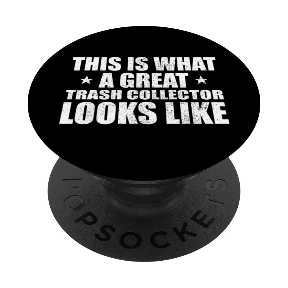 Great trash collector funny job humor PopSockets Swappable PopGrip