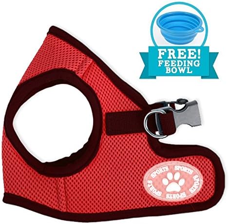 Comfy Dog Harness | Prime Polyester Adjustable Mesh Dog Puppy Pet Soft Harness Vest Include Feeding Bowl | No Pull Long Lasting Usage Pet Control|172.12