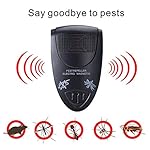 Pest Repellent, Electronic Ultrasonic Pest Repeller for Mice, Cockroaches, Mosquitoes,Spiders,Bed Bugs, Flies and more by Faladi Black (1)