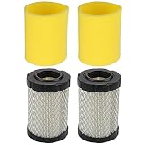 Hilom Pack of 2 796031 Air Filter for Briggs & Stratton 591334 594201 5428 5421 797704 310000 Engine John Deere MIU14395 D100 D105 D110 D130 D125 L105 L107 LA135 LA145 L108X124 E100 Lawn Tractor
