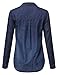 Awesome21 Women's Casual Relaxed Fit Button Down Collar Denim