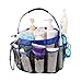 Titan Mall Mesh Shower Caddy, Quick Dry Shower Tote Bag Toiletry and Bath Organizer with 8 Storage Compartments, Large Space Shower Tote for Dorms, Gym, Camp & Travel, Blue