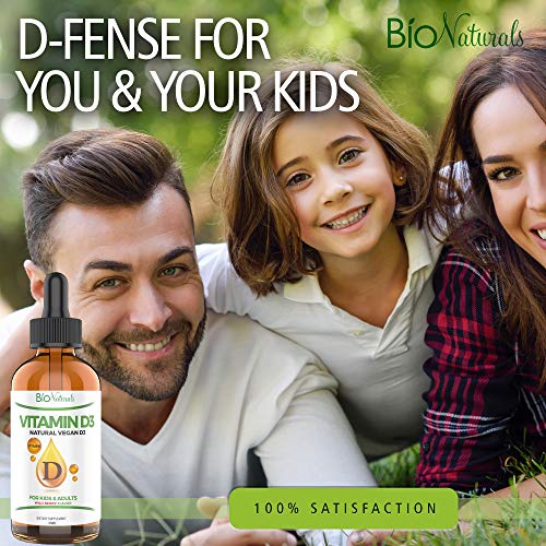 Vitamin D3 1000IU Liquid Drops with Vegan Liposomal D3 for Adults, Kids