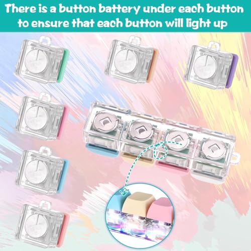 SLEEPHEAD®3 Pcs Decompression Toys Keyboard Clicker Toy Keyboard Cube Mechanical Key Button Stress Relief for Adult Gifts to Relief Pass Time (Funny)