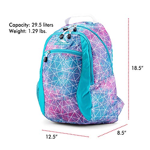 image for High Sierra Unisex Curve Backpack, Lightweight and Stylish Bookbag Bac