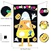 OurWarm Halloween Candy Corn Bean Bag Toss Games with 3 Large Bean Bags, Halloween Games for Kids Party Halloween Decorations