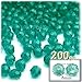 The Crafts Outlet 200pc Faceted Plastic Transparent Beads Round 8mm Raspberry Red Beads