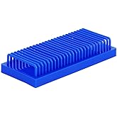 1 Piece Microscope Slides Staining Rack Glass Slide Drain Stands Rectangle Glass Slide Drying Stand Laboratory Glass Slide Rack Holder Lab Sample Slide Storage Shelf, Blue