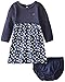 Nautica Baby-Girls Infant Combination Dress with Sweater Top and Gathered Skirt