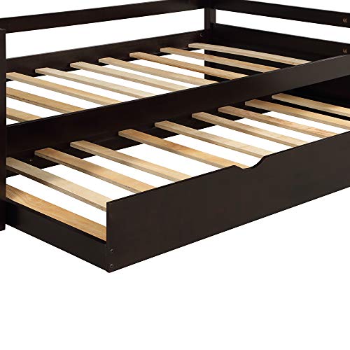 image for Daybed Twin with Trundle, WeYoung Standard Twin Bed Frame - Easy Assem