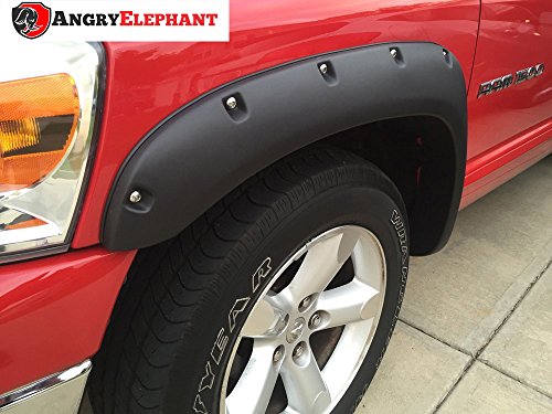 Fit 10-17 Dodge Ram 2500 3500 Bolt-On Pocket Rivet Rough Texture Fender