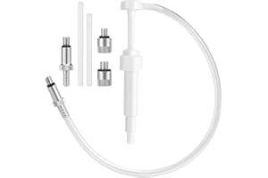 Lower Unit Gear Oil Pump, 10CC Stroke Lube Fluid Transfer Pump with 3/8" Metal Swivel 8mm & 10mm Adapters for Johnson Yamaha 