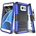 Galaxy S7 Case,TILL [Knight Armor] Heavy Duty Full-Body Rugged Holster Resilient Armor Case [Belt Swivel Clip][Kickstand] Combo Cover Shell for Samsung Galaxy S7 S VII G930 GS7 All Carriers [Blue]