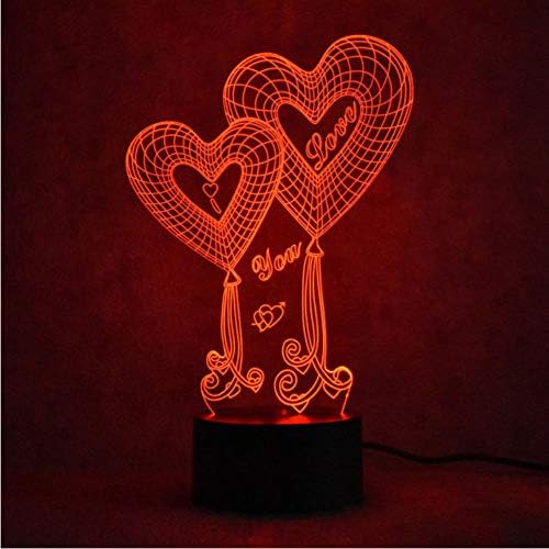 Love 3D Colorful Led Night Light Smart Home USB Power Supply Atmosphere Child Toys Lamp Novelty USB Led 3D Light Fixtures