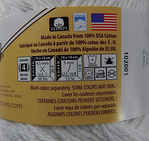 Bulk Buy: Lily Sugar'n Cream Yarn 100% Cotton Solids and Ombres (6-Pack) Medium #4 Worsted (White Solid)