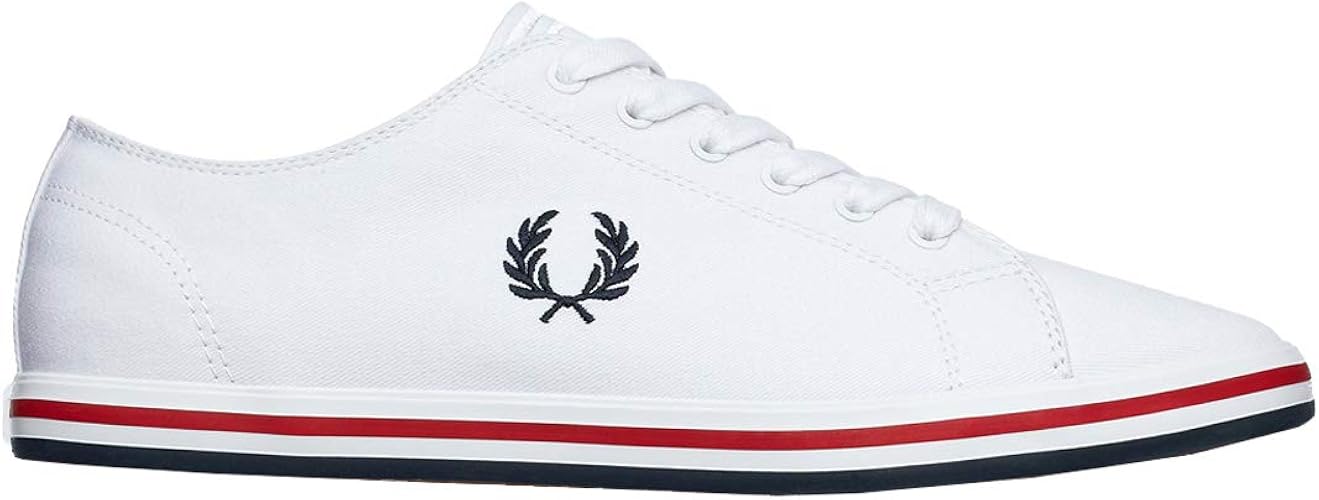 Amazon Fred Perry フレッドペリー スニーカー メンズ キャンバス Kingston Twill 259 White 134 Uk9 28 0cm 並行輸入品 Fred Perry フレッドペリー スニーカー