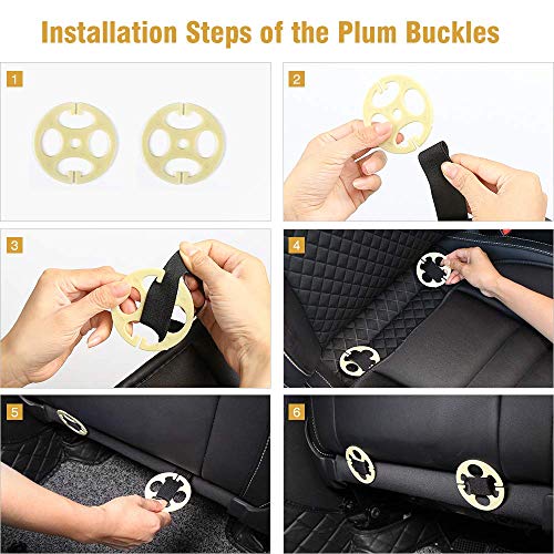 Tsumbay Car Seat Cushion 2pc Car Interior Seat Cover Cushion Pad Mat for Car Driver Seat Office Chair Home Black Seat Covers Use Pain Relief Memory Foam Comfort Seat Protector with Non Slip Bottom - Thumbnail 5
