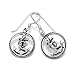 925 Stelring Silver Anchor Navy Sailor Symbol Rope Wheel Round Dangle Hook Earrings 1.1