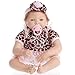 SanyDoll Reborn Baby Doll Soft Silicone 22inch 55cm Magnetic Lovely Lifelike Cute Lovely Baby Cute Leopard Baby Blue Eyes