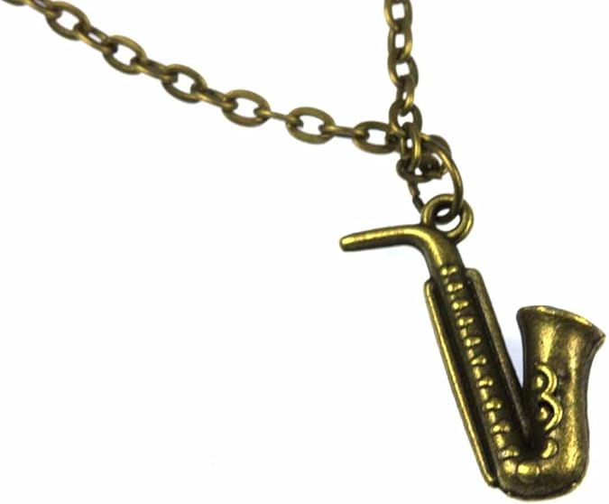 Miniblings Saxophone Necklace 50cm Music Musician Instrument