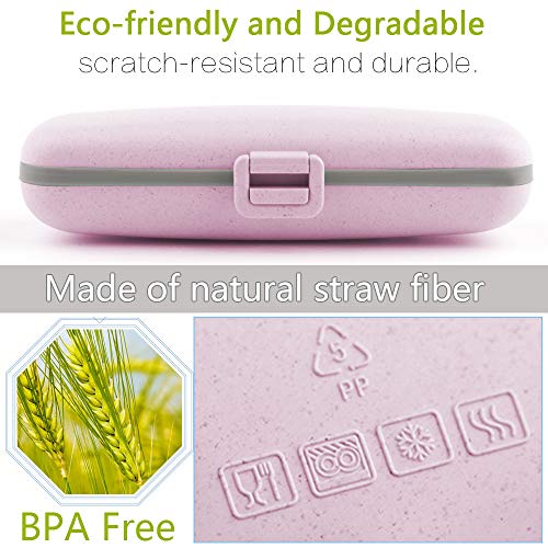 Pill Organizer - 7 Compartments Travel Pill Case for Pocket or Purse Daily Pill Box for Vitamin Fish Oil Supplements