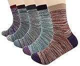 Bienvenu Men's 5 Pack Comfort Casual Crew Socks, Multi Color
