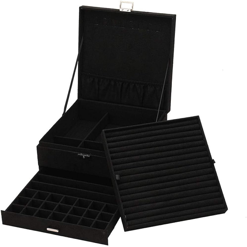 N-O Caja de Almacenamiento de joyería de Gran Capacidad Pendientes