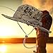 Omechy Outdoor Sun Camouflage Boonie Bucket Hat for Summer Fishing Hunting, Desert CamoWith Side Button,Desert Camo