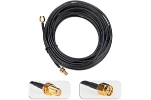 Lysignal RG174 Antenna Extension Cable SMA Male to Female Connector (30ft)