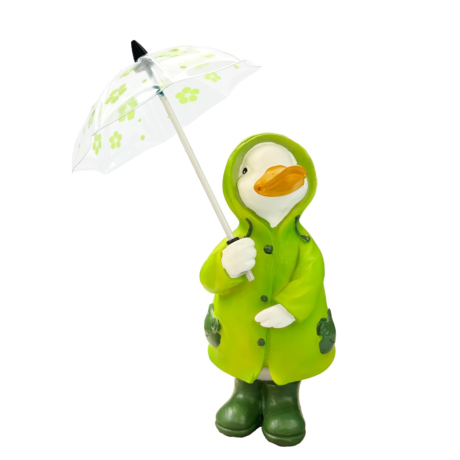 Photo 1 of Etlemonde Duck Statue for Holding Umbrella Home Decor Resin Sculptured Hand Painted Figurine Creative Craft Cute Decoration Gift for Kids Womens Decorative Garden Yard Room