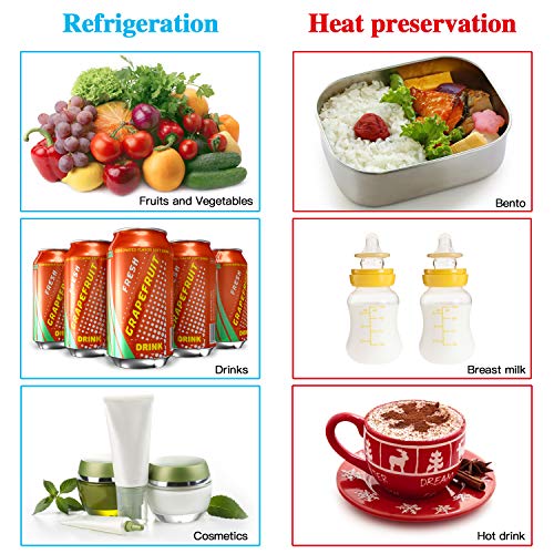 Mini Fridge, Car Fridge Portable Compact Refrigerator Electric Cooler & Warmer(4 Liter / 7 Can) For Car/Boat/Home/school/ Office - 220V AC & 12V DC Vehicle Plugs
