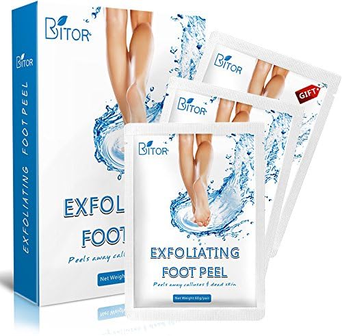BRITOR Foot Peel Mask(2 pair) with a Gift(1 pair of Moisturizing Foot Mask), Exfoliating Dead Skin Remover