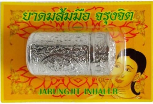 Jarungjit Inhaler for Relief of Nasal Dizziness Aroma Refreshing Natural Herbal x 5 bottle by Jarungjit